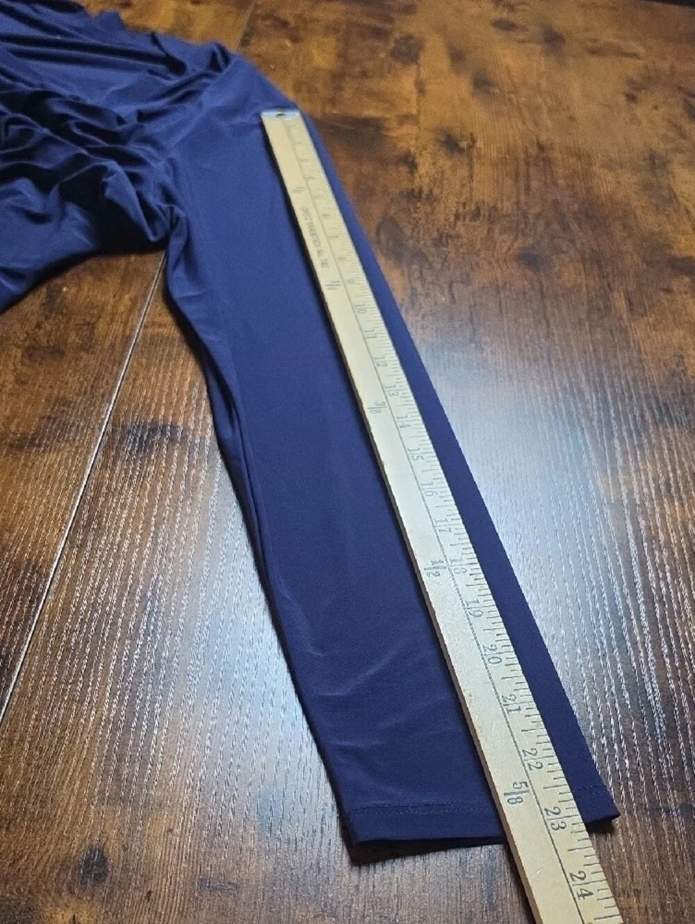 COLDWATER CREEK | Navy Blue Cowl Duet Neck Ruched Layered Stretch Top | XL 16